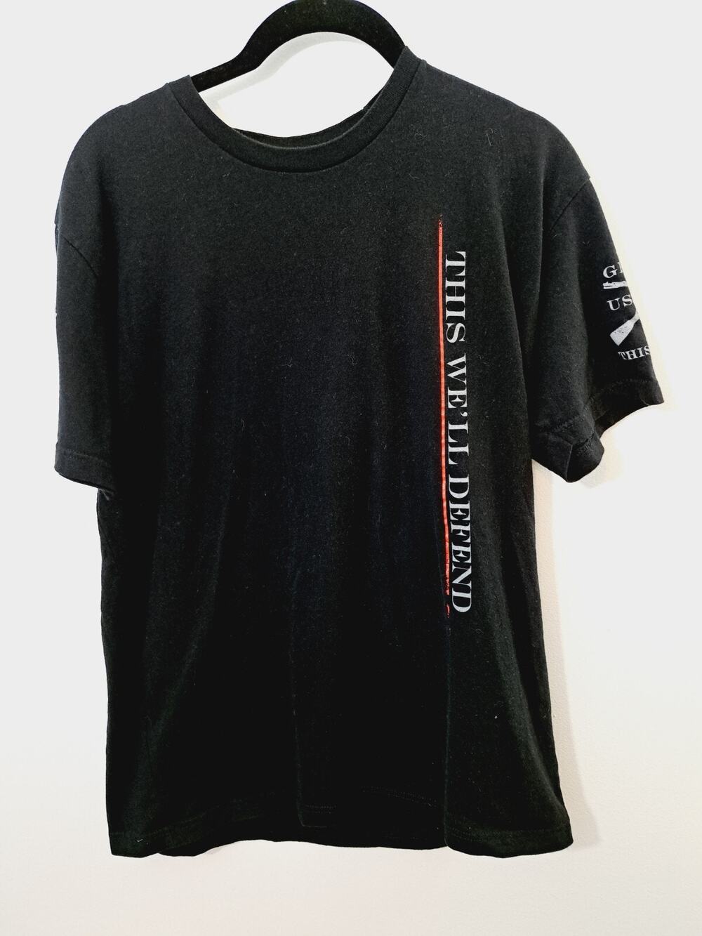 Grunt Style This We'll Defend Womens Graphic Tee In Size Large Black